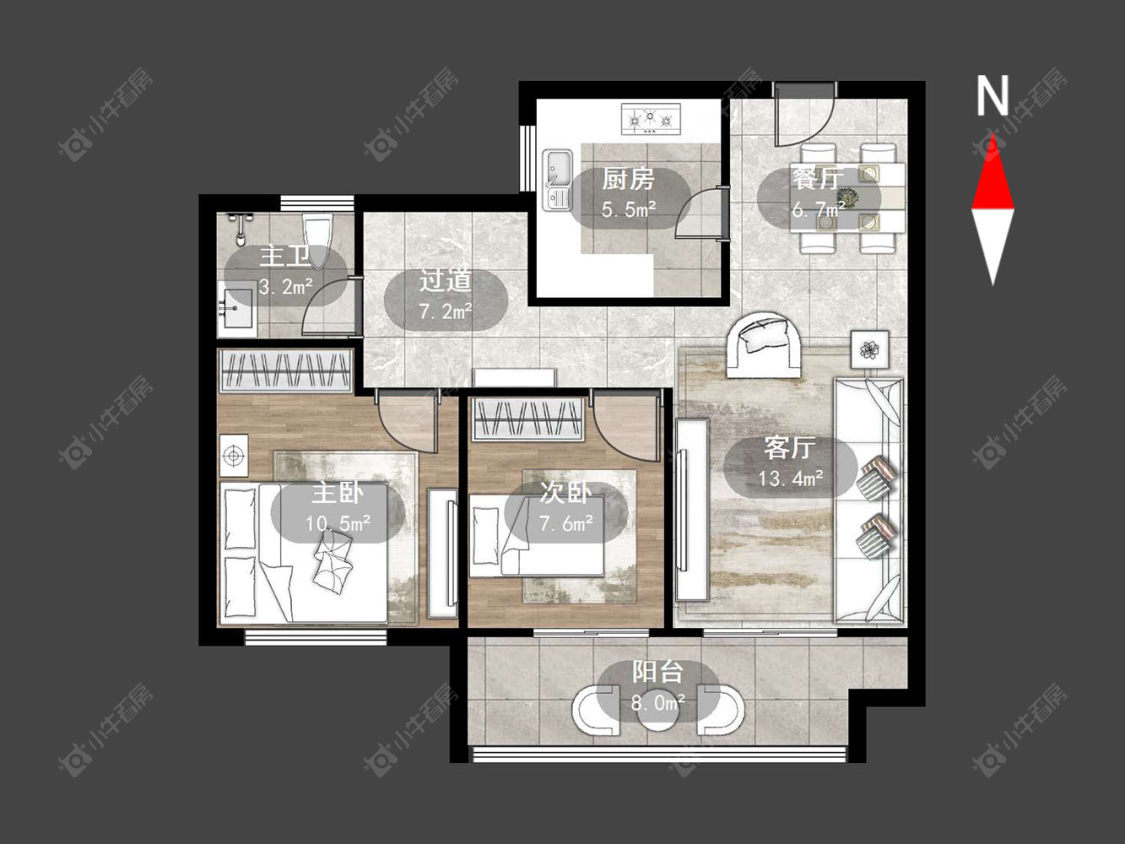 常州天启瑞禧花园在售二手房源户型图_小牛看房