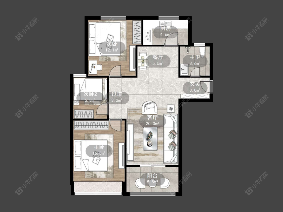 常州锦海星城一期在售二手房源户型图_小牛看房
