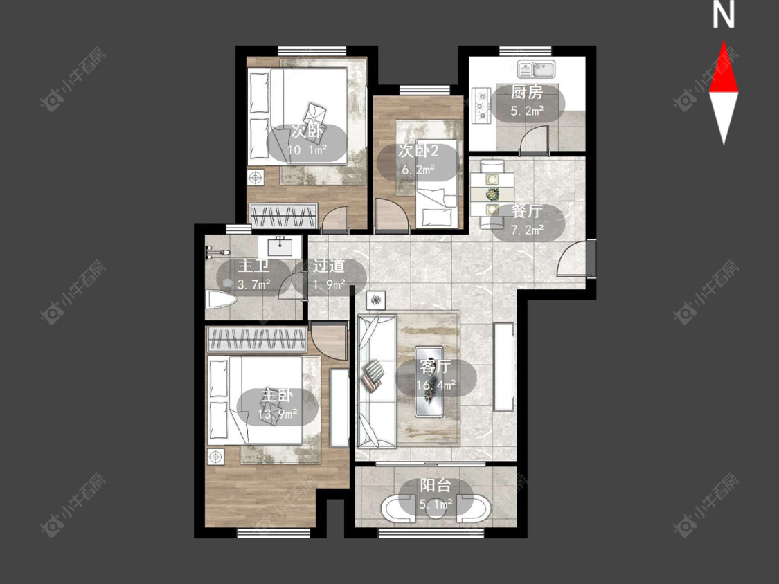常州香溢紫郡一期在售二手房源户型图_小牛看房