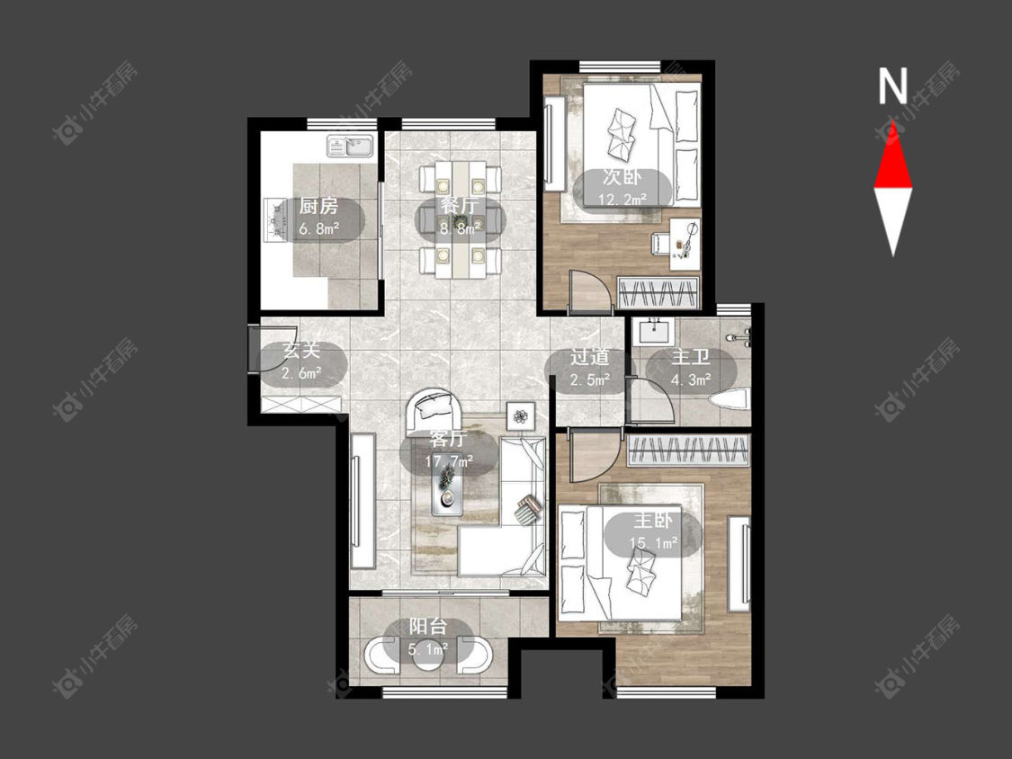 常州新城域三期在售二手房源户型图_小牛看房