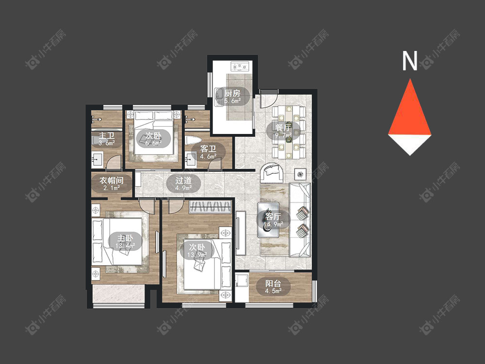 常州绿地香奈在售二手房源户型图_小牛看房