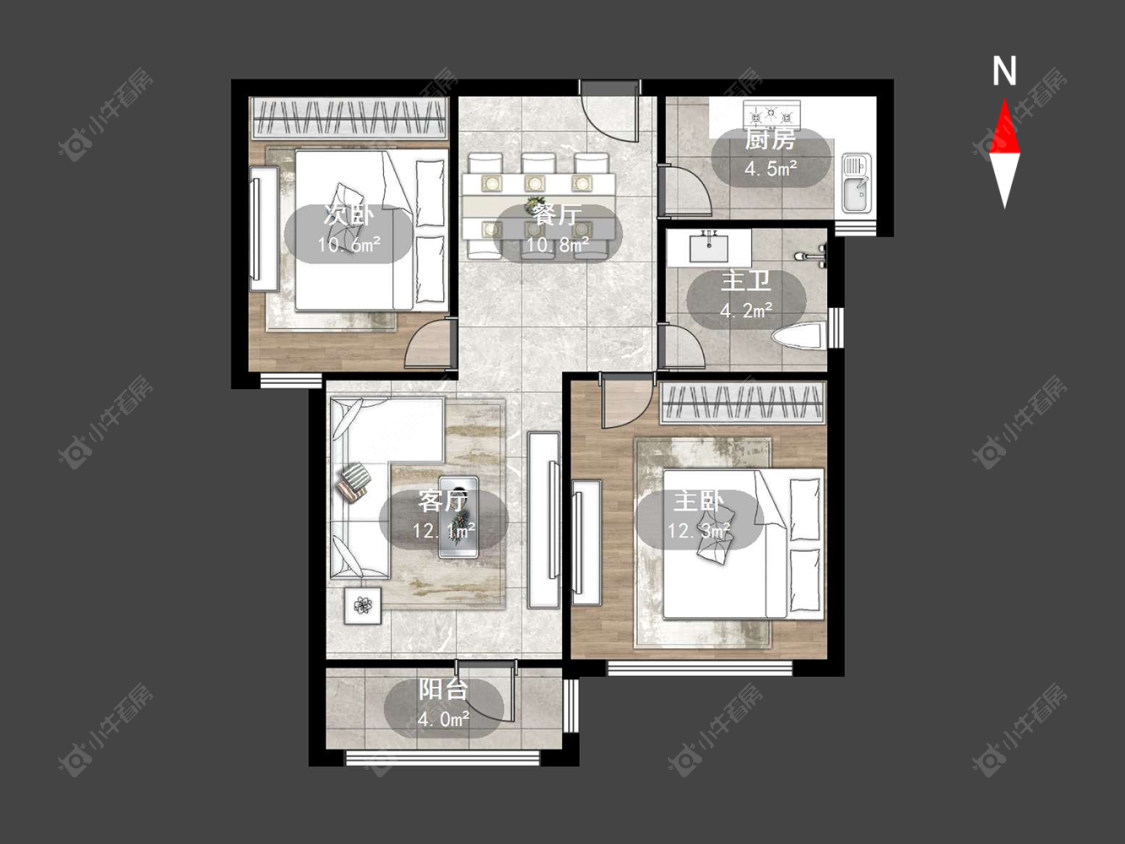 桂花园房源户型图 常州桂花园在售二手房源户型图_小牛看房