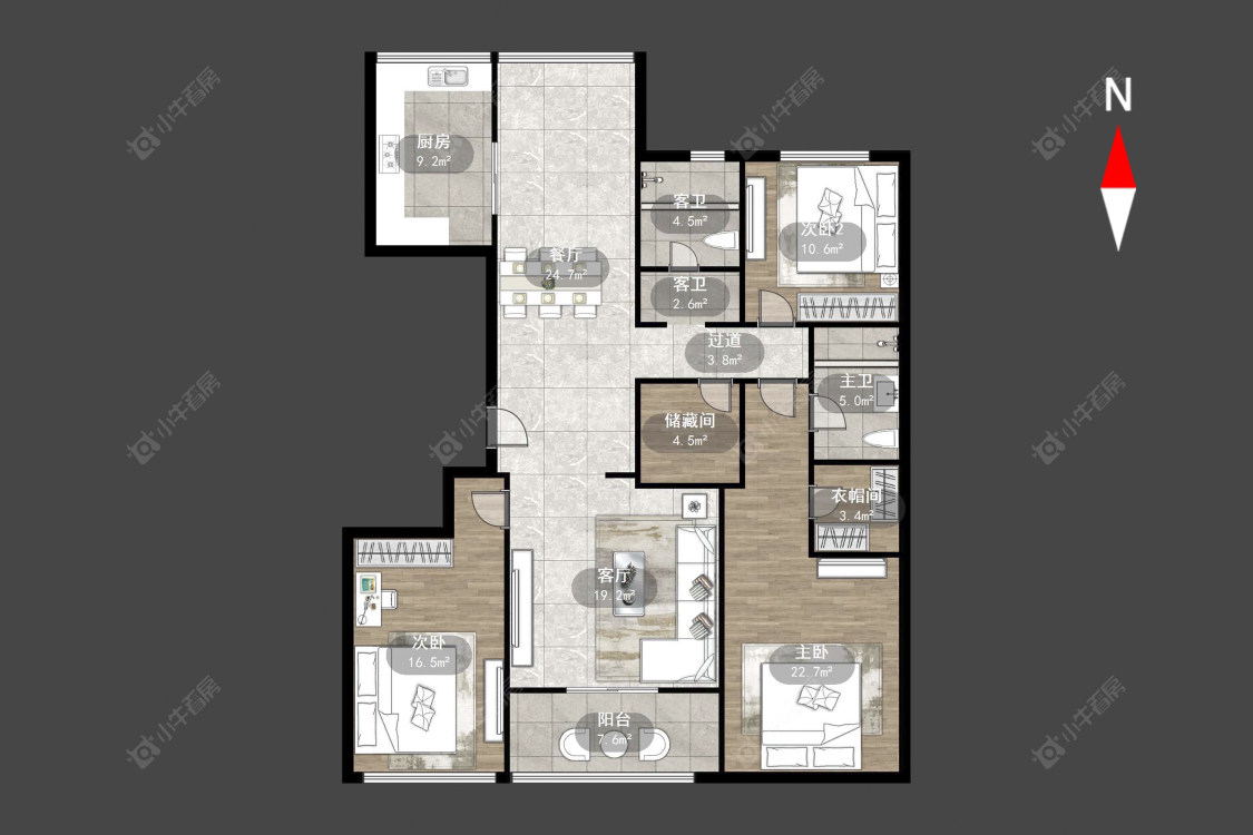 常州玉兰广场一期在售二手房源户型图_小牛看房