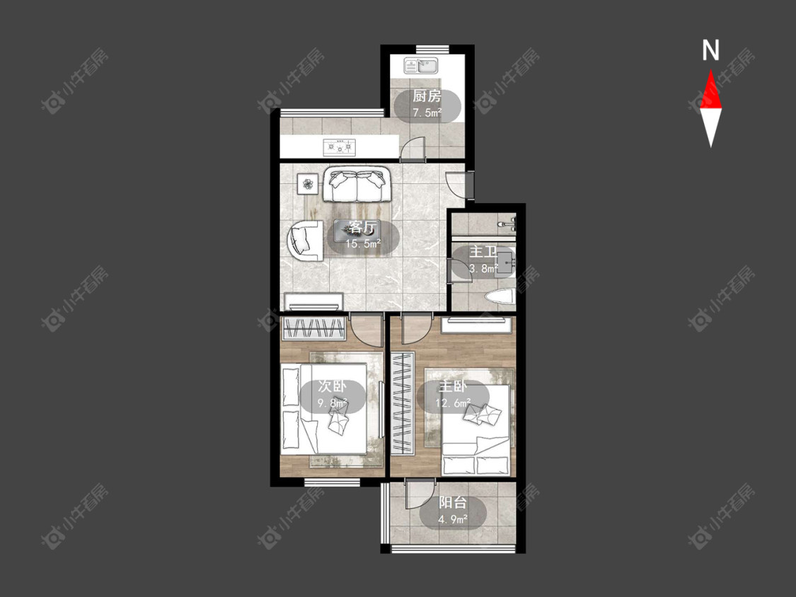 常州花园南村在售二手房源户型图_小牛看房