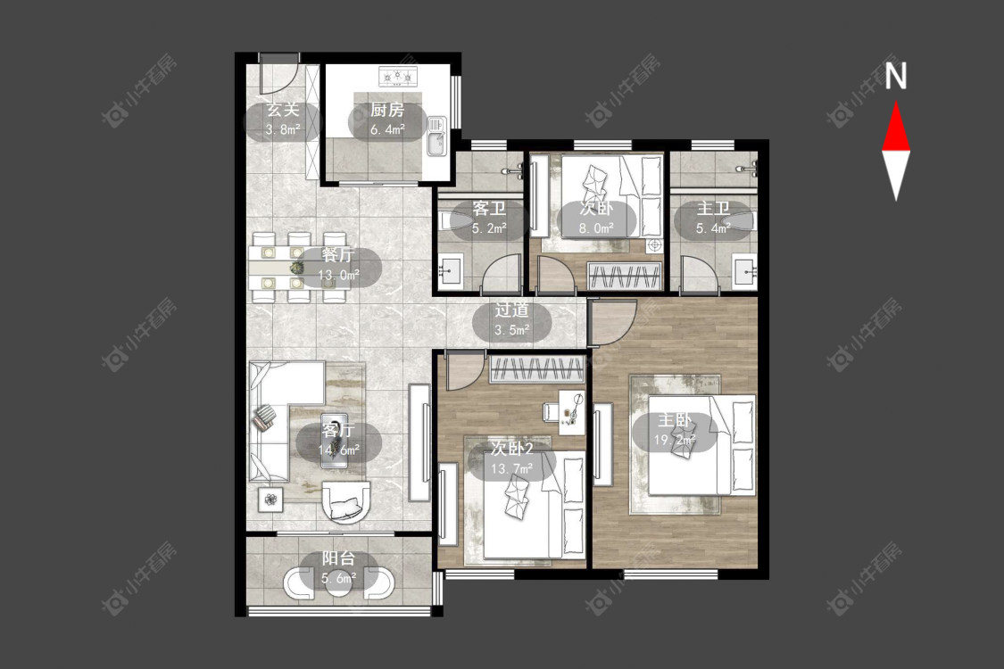 香聚雅苑西区房源户型图 常州香聚雅苑西区在售二手房源户型图_小牛看房