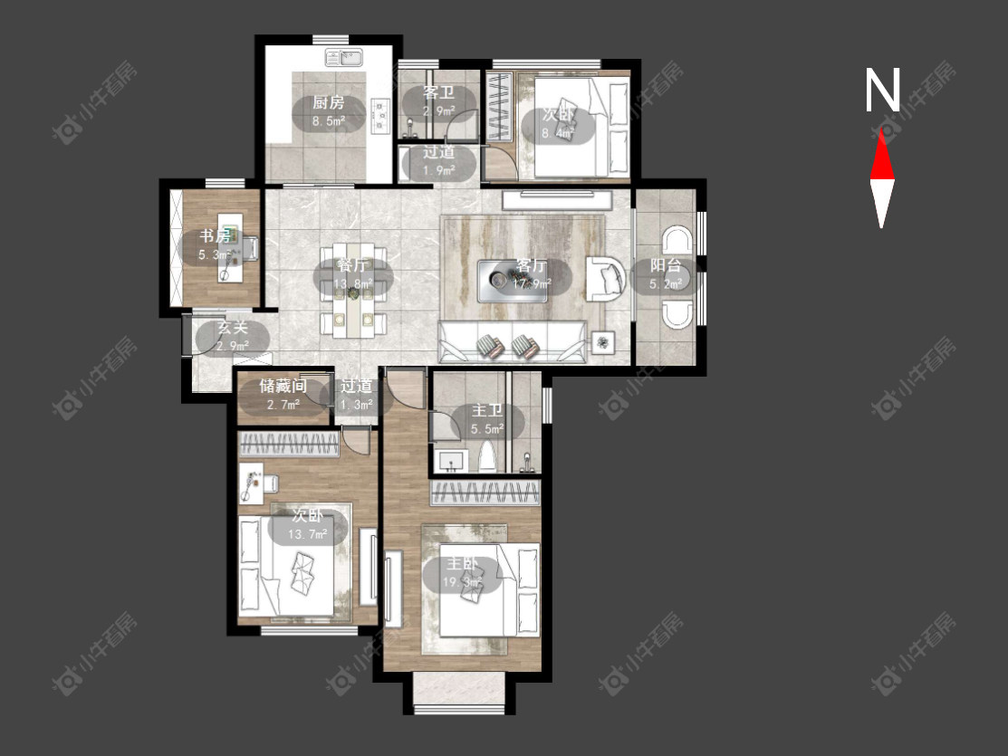 常州华润国际二期在售二手房源户型图_小牛看房