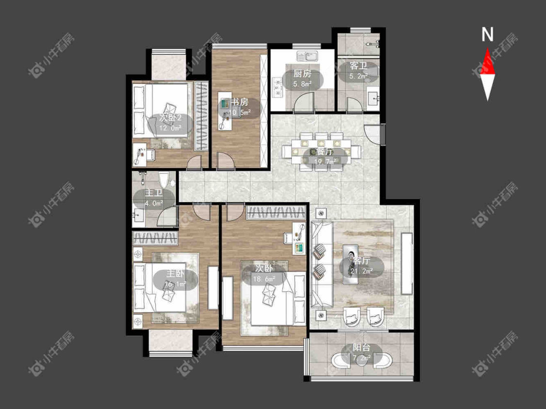 常州蓝色星空在租房源户型图_小牛看房