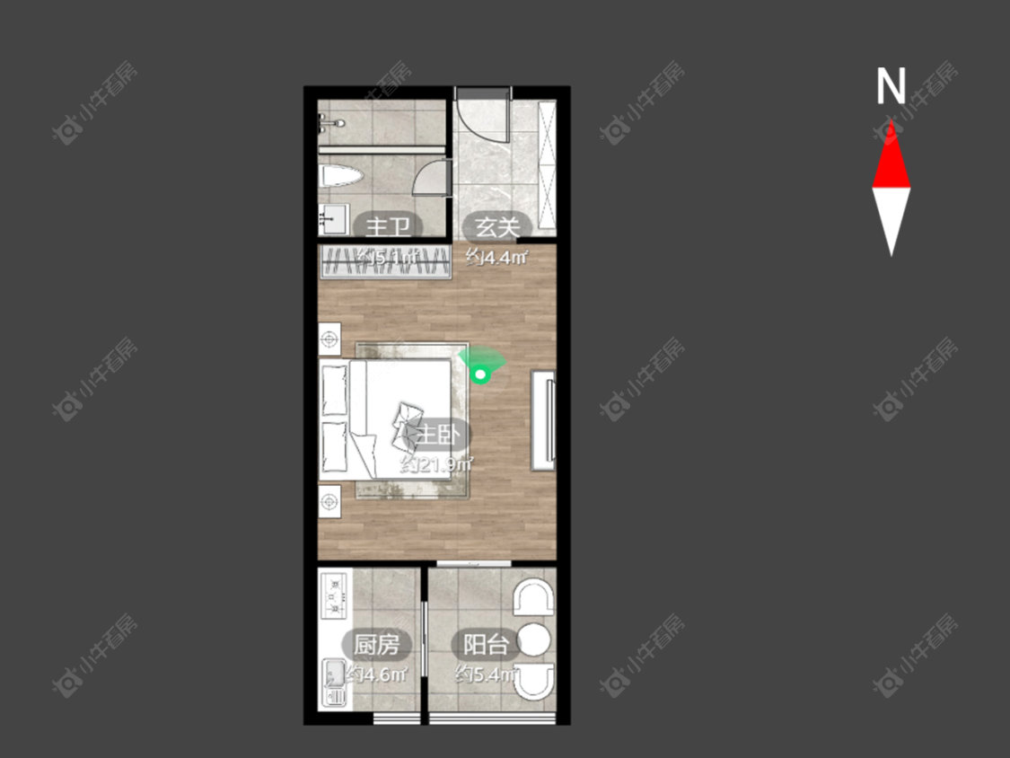 常州新北万达广场在售二手房源户型图_小牛看房