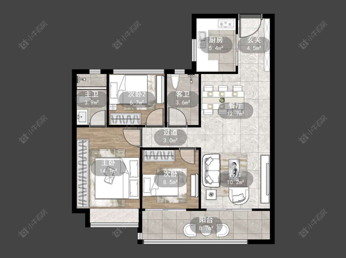 常州碧桂园翡丽都会在售二手房源户型图_小牛看房
