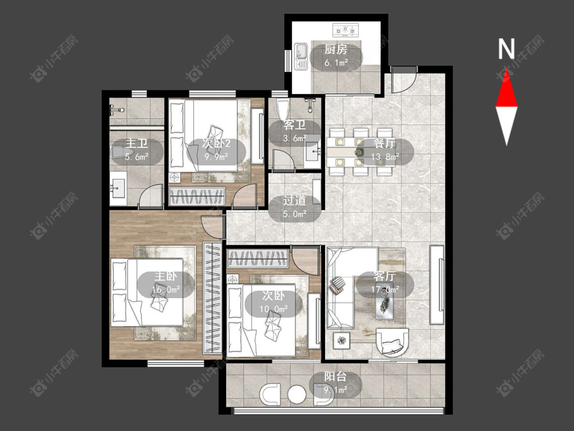 常州山水雅居在售二手房源户型图_小牛看房