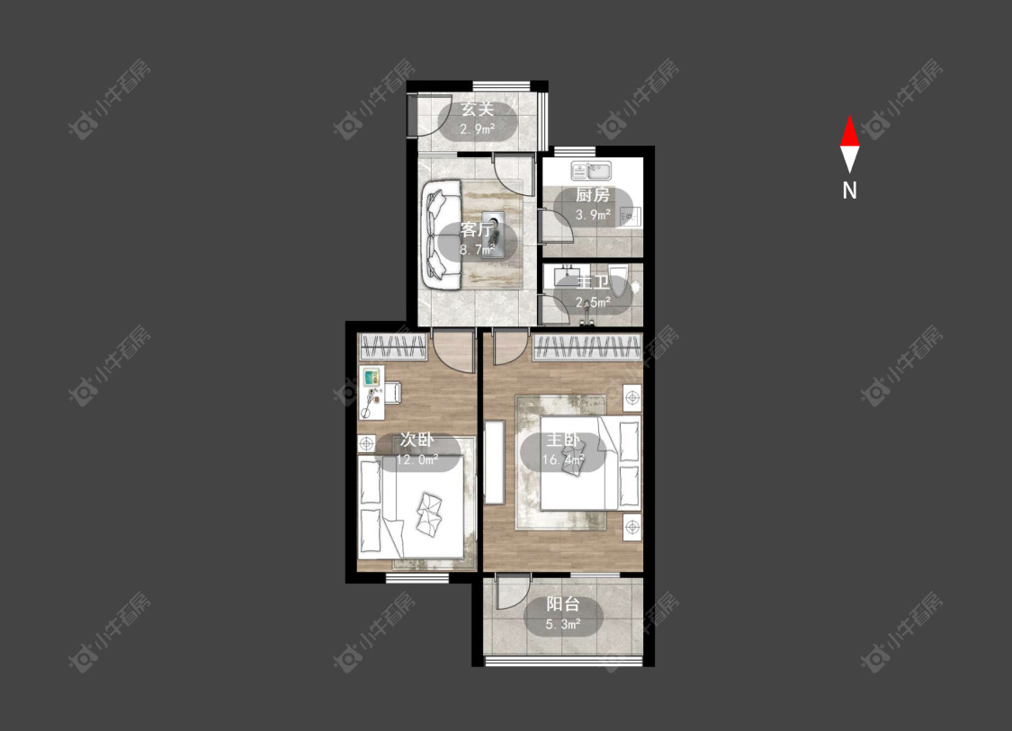 常州五角场西村在售二手房房源户型图_小牛看房