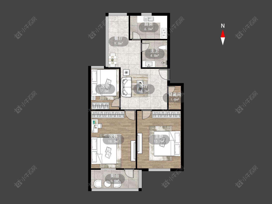 华城新村房源户型图 常州华城新村在售二手房源户型图_小牛看房