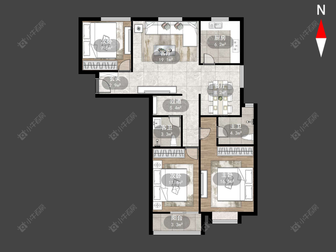常州中意宝第在售二手房源户型图_小牛看房