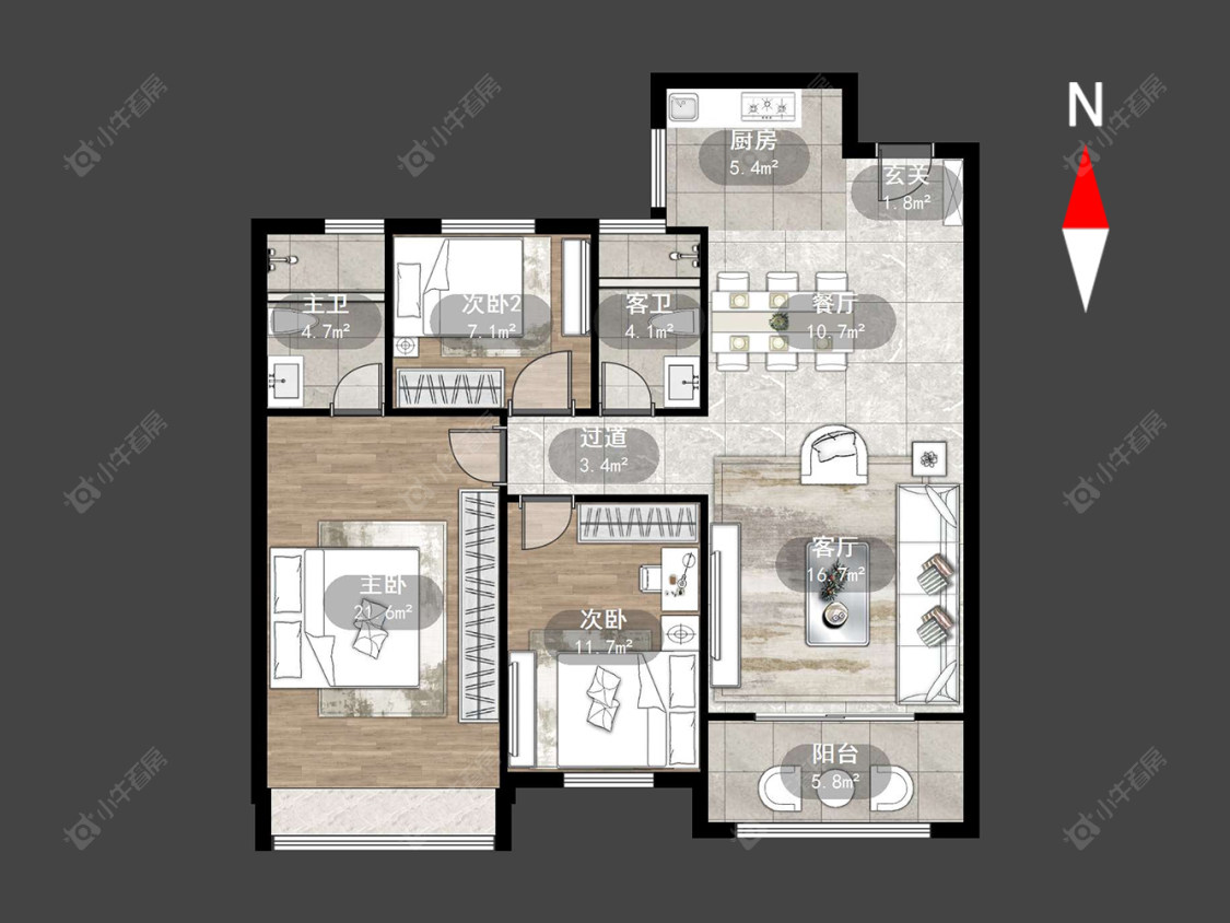 百馨西苑五期房源户型图 常州百馨西苑五期在售二手房源户型图_小牛看房