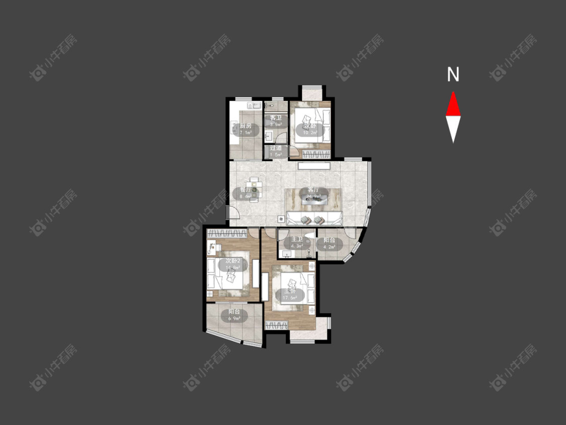 常州怀德名园在售二手房房源户型图_小牛看房