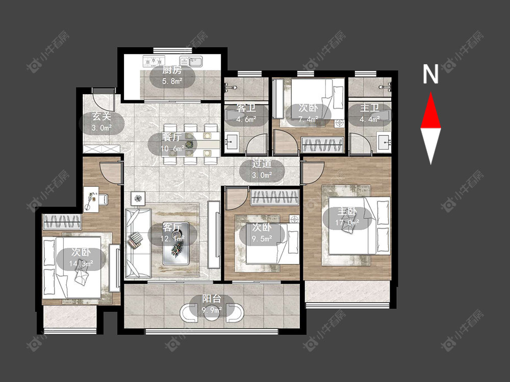 新城路劲·西岸时光房源户型图 常州新城路劲·西岸时光在售二手房源户型图_小牛看房