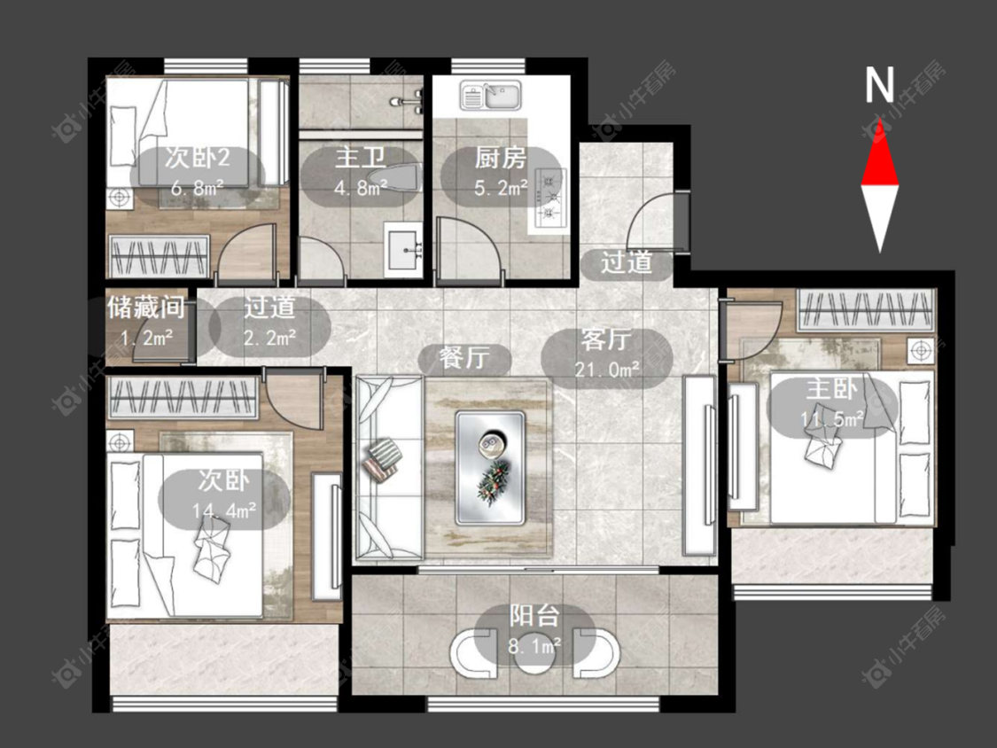 万科弘阳君望甲第房源户型图 常州万科弘阳君望甲第在售二手房源户型图_小牛看房