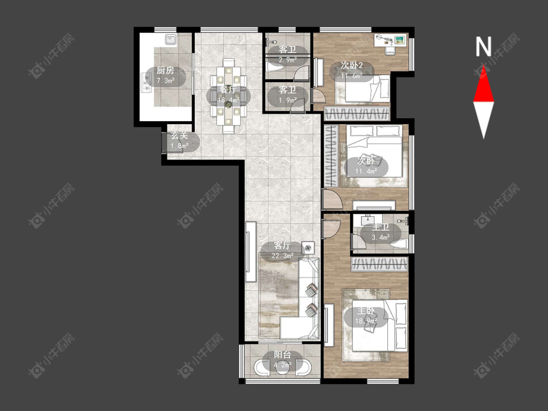 常州凤凰名城在售二手房源户型图_小牛看房