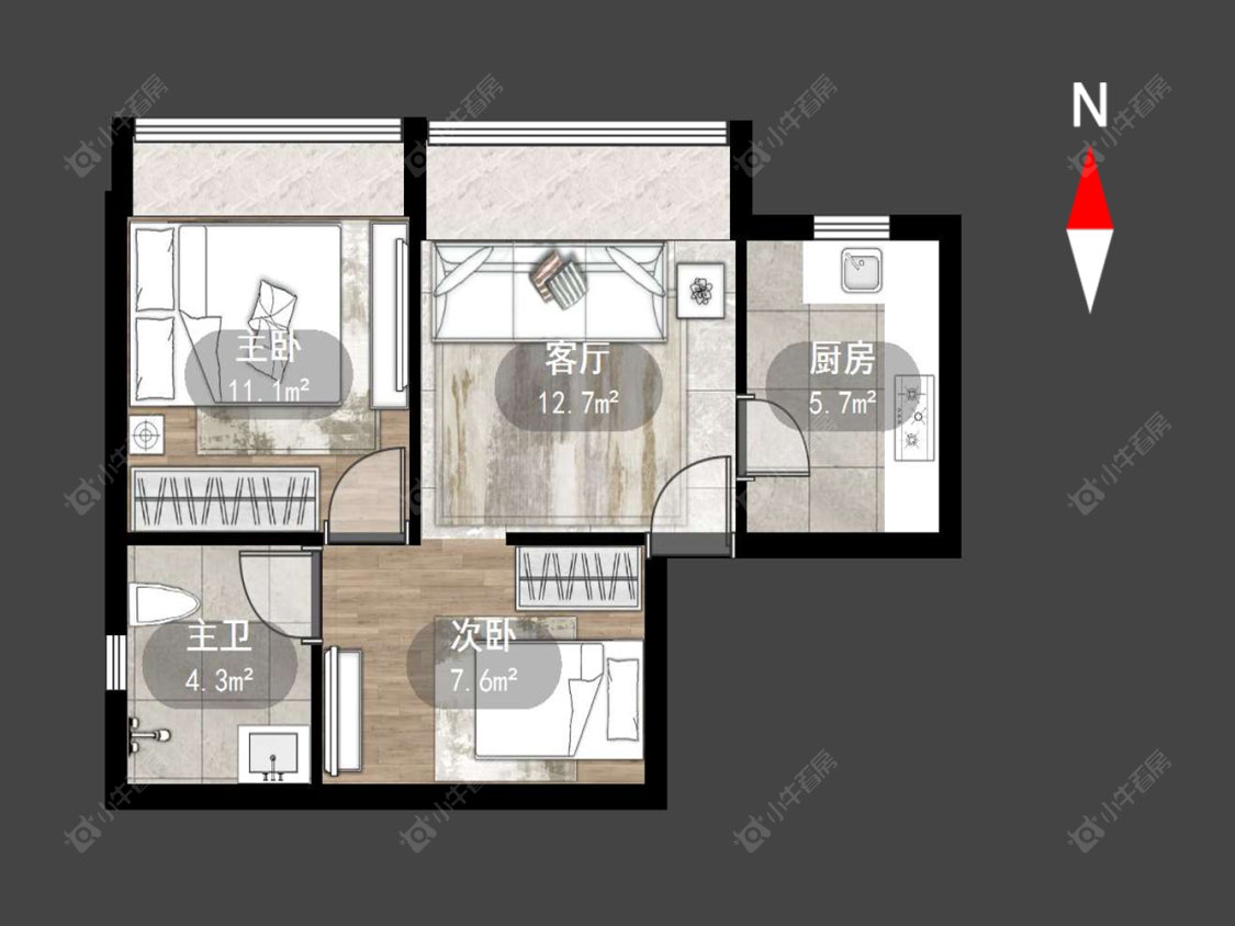 常州金百花园在售二手房源户型图_小牛看房