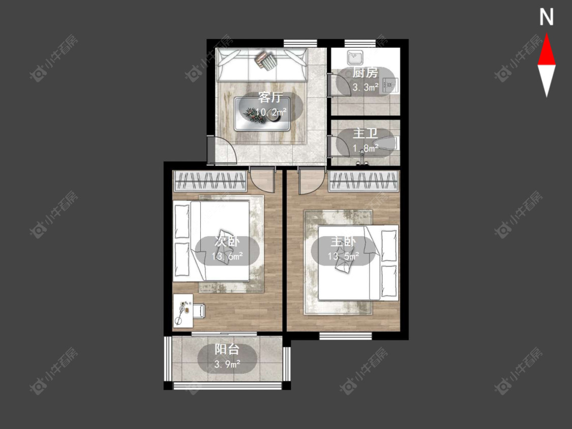 常州邮电路在售二手房源户型图_小牛看房
