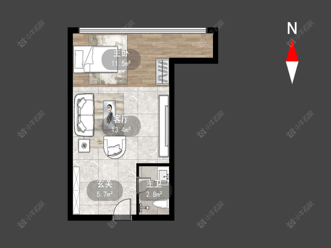 常州府琛商务广场在售二手房源户型图_小牛看房