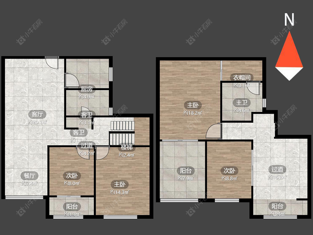 常州常发嘉园在售二手房源户型图_小牛看房