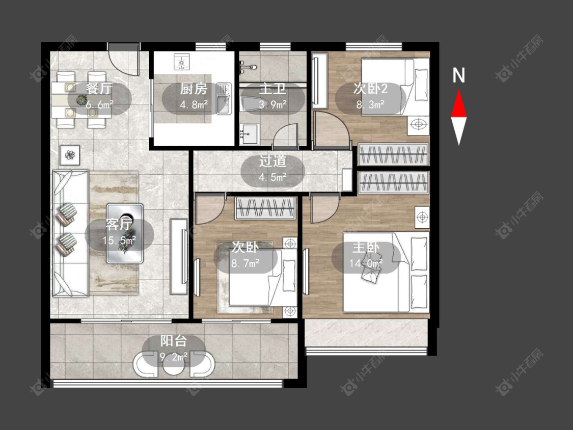 常州绿地香港名墩道在售二手房源户型图_小牛看房
