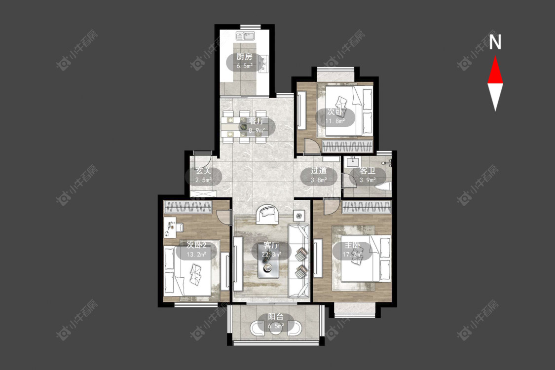 常州四季新城南苑在售二手房源户型图_小牛看房