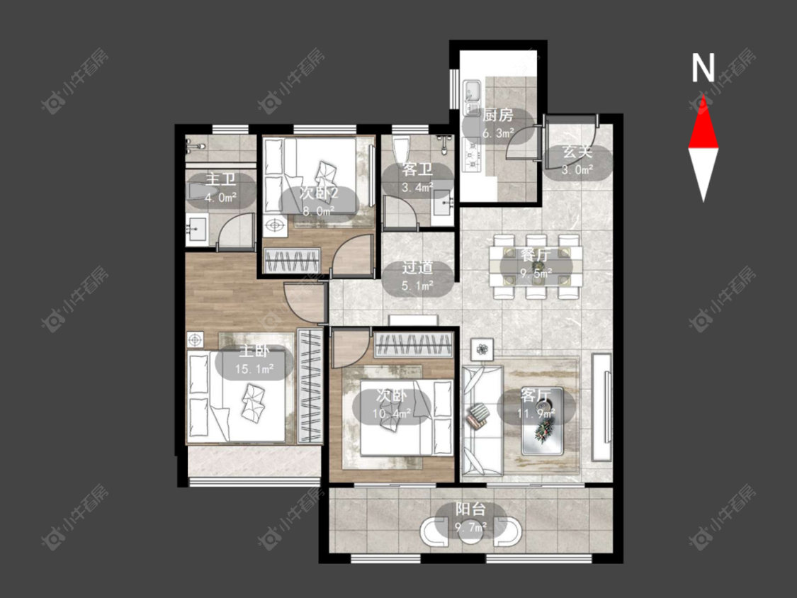 常州风华瓴著在售二手房源户型图_小牛看房