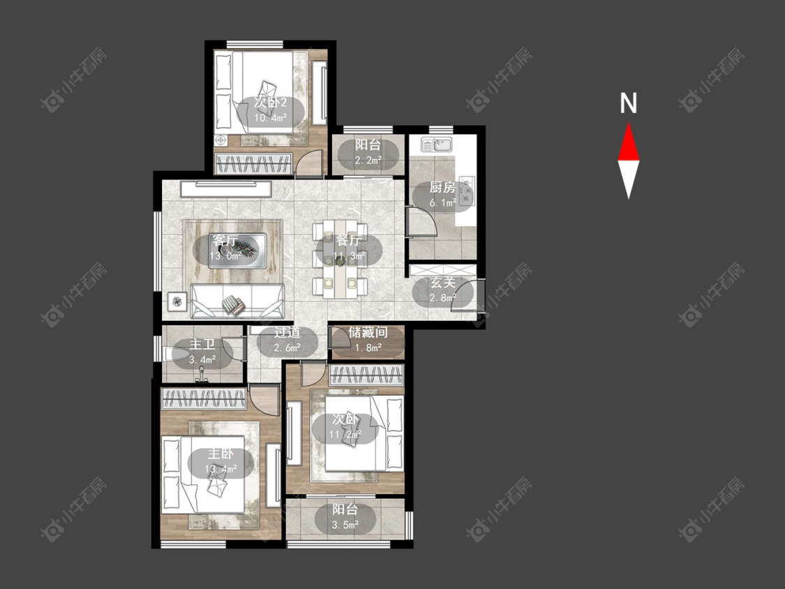 天山花园房源户型图 常州天山花园在售二手房源户型图_小牛看房