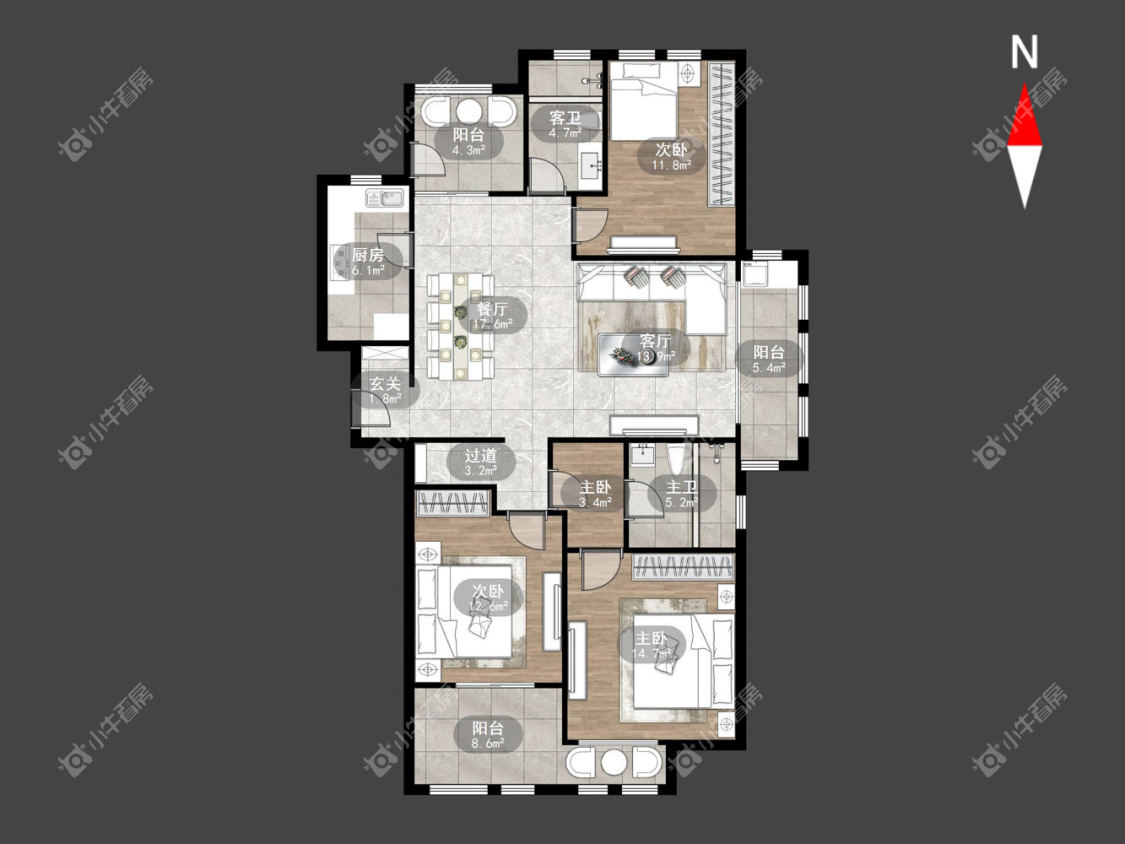 常州凯悦中心在租房源户型图_小牛看房