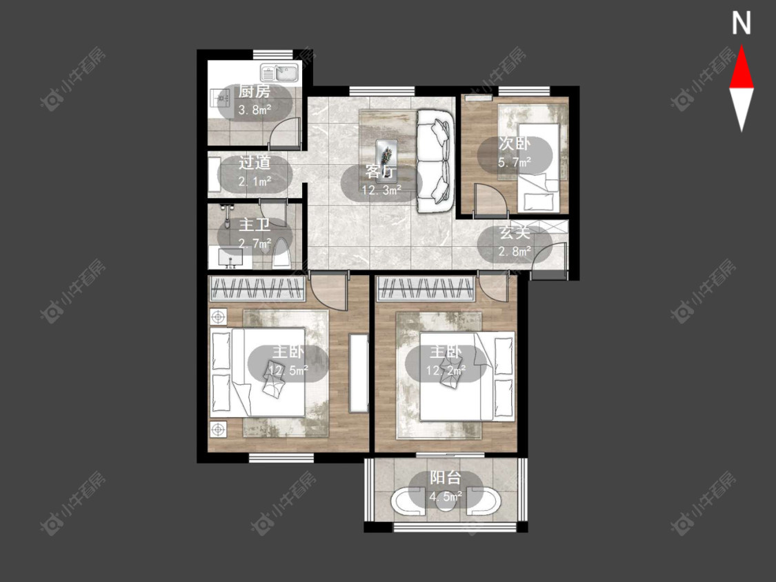 常州玉带路在售二手房源户型图_小牛看房