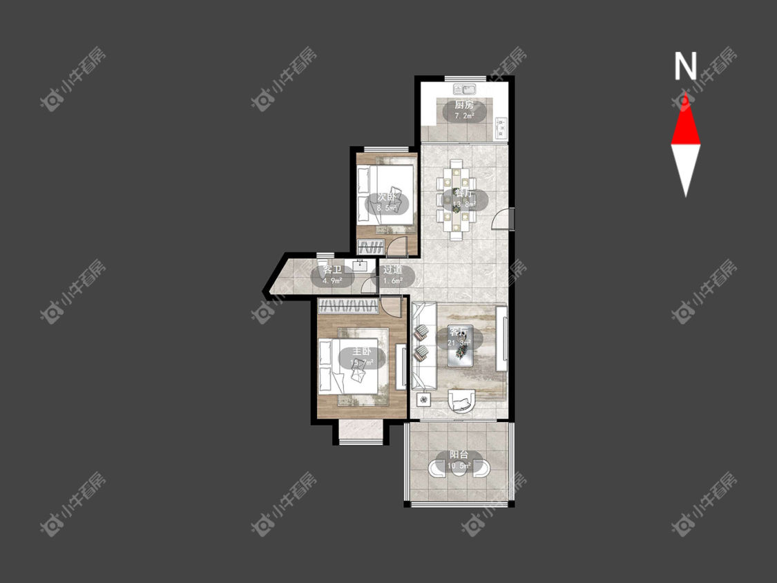 常州怀德名园在租房源户型图_小牛看房