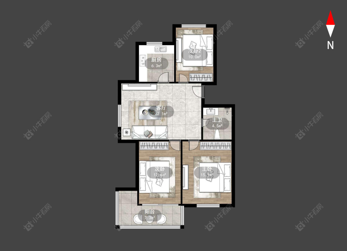 常州丽宝第花苑在售二手房源户型图_小牛看房