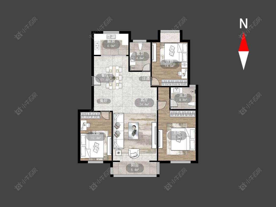常州百草苑在售二手房源户型图_小牛看房