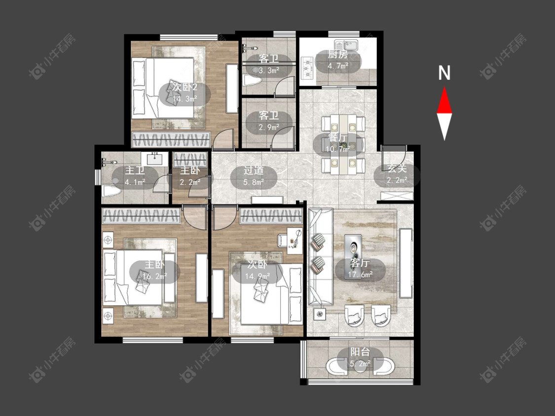 常州百馨苑南苑在售二手房源户型图_小牛看房