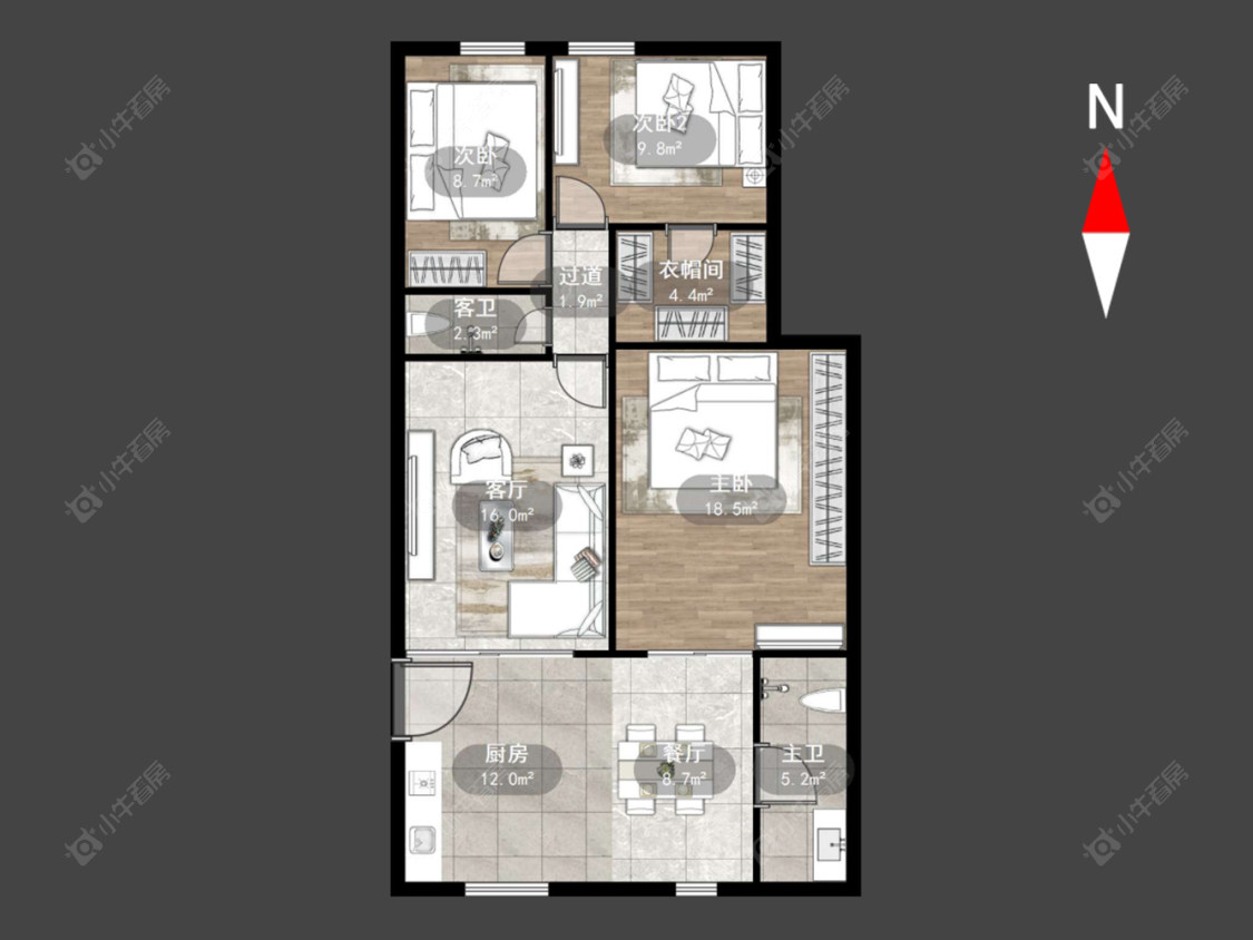 常州冶金新村在售二手房源户型图_小牛看房