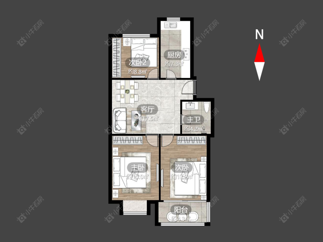 丽宝第花苑房源户型图 常州丽宝第花苑在售二手房源户型图_小牛看房