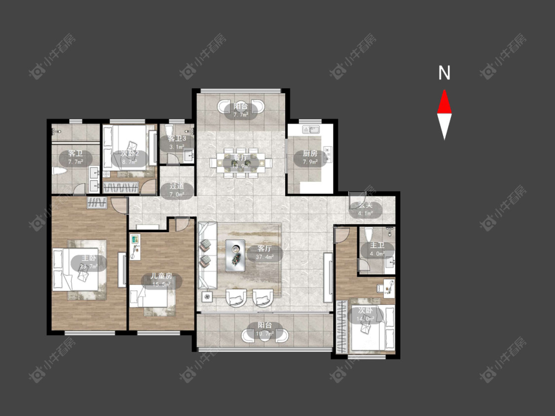 常州印山风华在售二手房源户型图_小牛看房