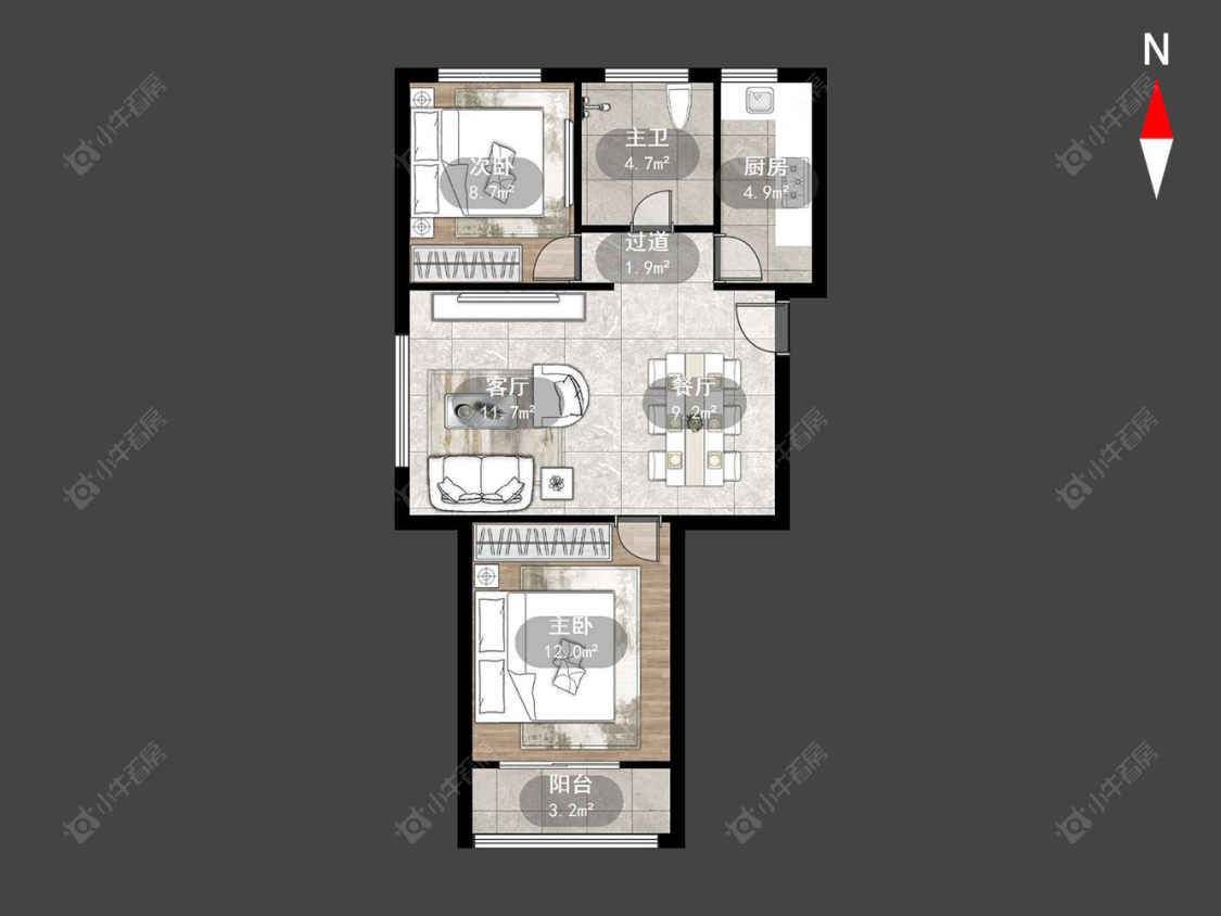 常州河枫御景花苑在售二手房源户型图_小牛看房
