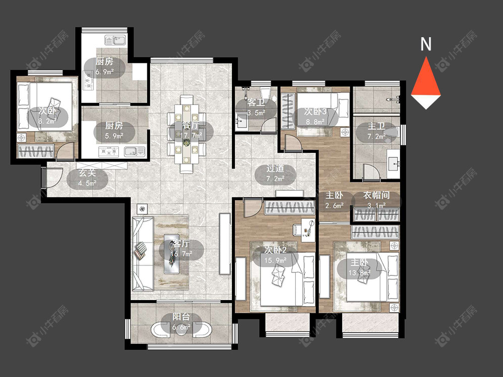 常州星河国际二区在售二手房源户型图_小牛看房