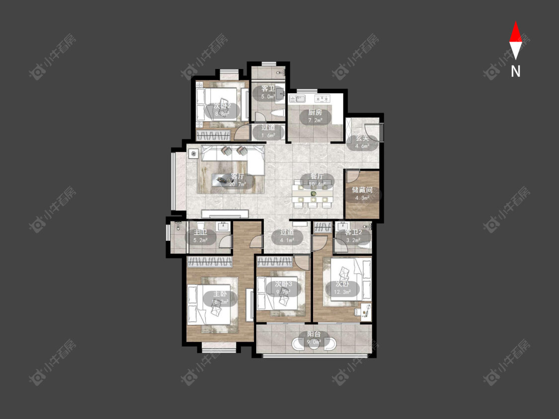 常州九洲玺在售二手房源户型图_小牛看房