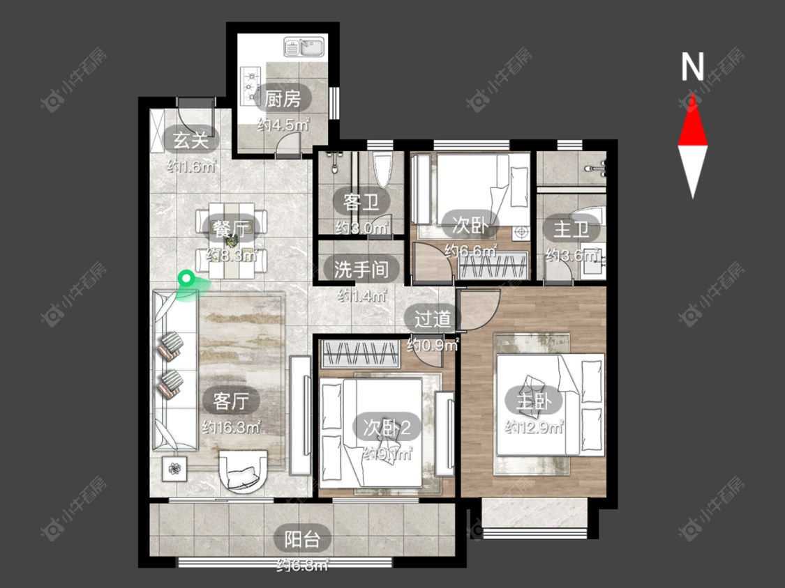 碧桂园金科光明府房源户型图 常州碧桂园金科光明府在售二手房源户型图_小牛看房