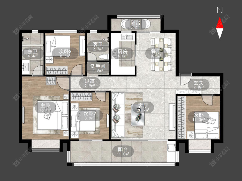 常州碧桂园壹号天禧在售二手房源户型图_小牛看房