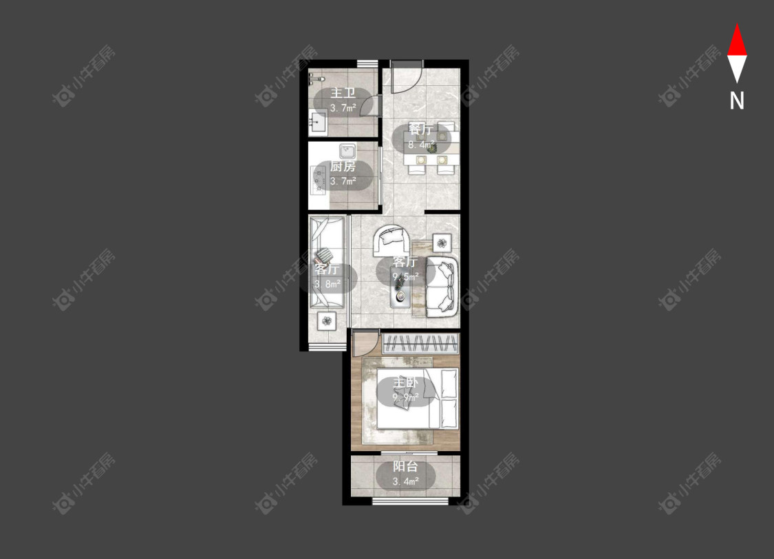 九洲玺房源户型图 常州九洲玺在售二手房源户型图_小牛看房