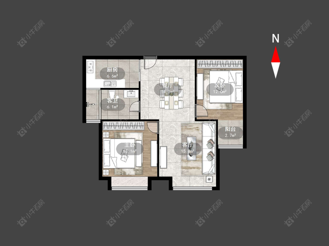 常州青山湾南区在售二手房源户型图_小牛看房