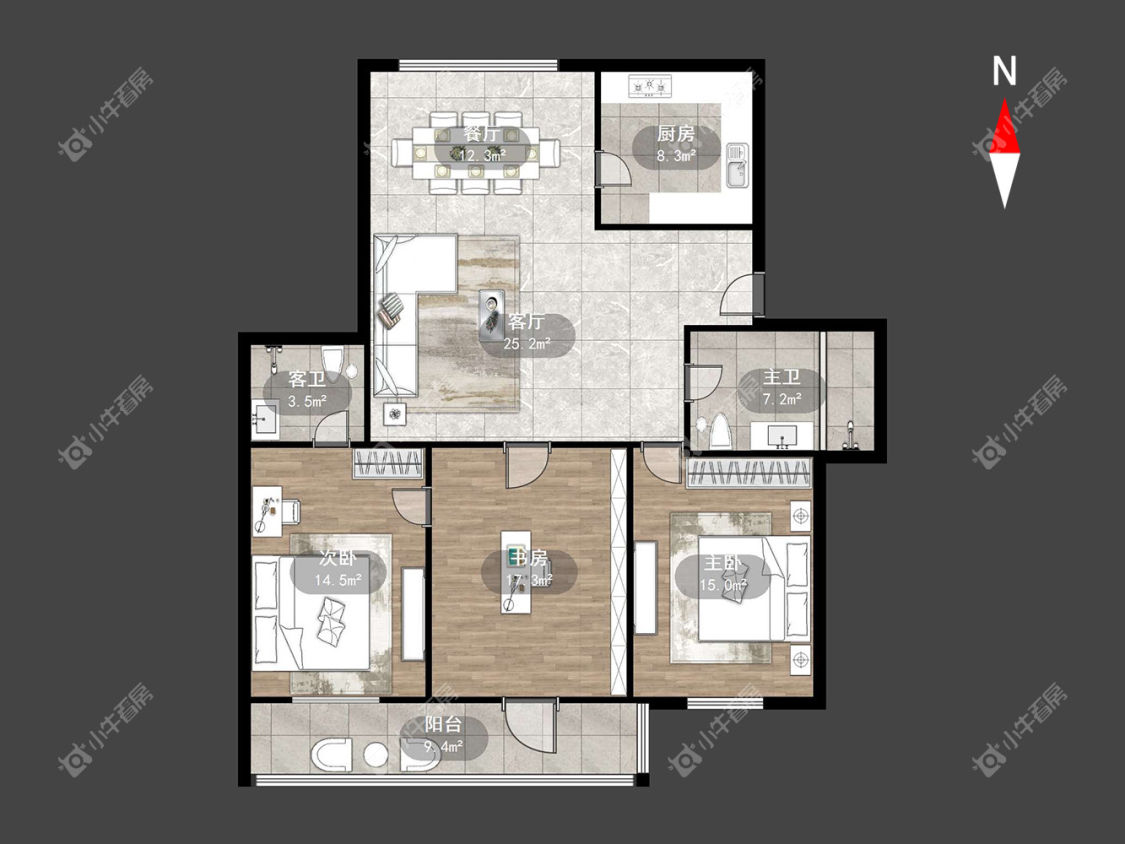 常州广成路小区新区在租房源户型图_小牛看房