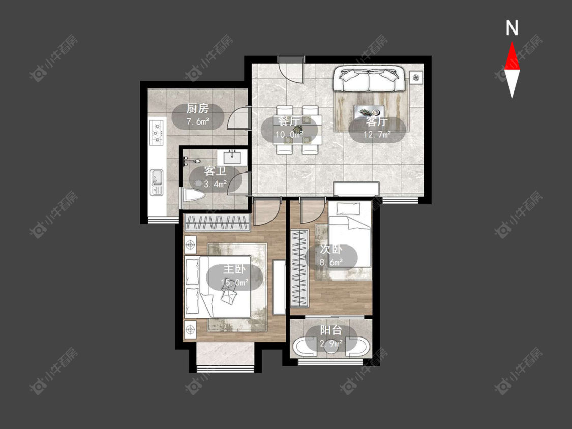 常州景秀世家在售二手房源户型图_小牛看房
