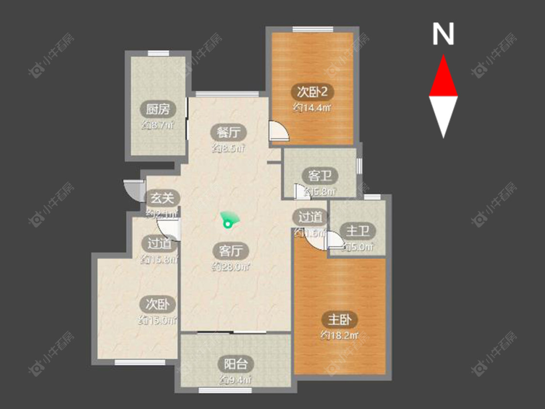 常州绿地世纪城三期在售二手房源户型图_小牛看房