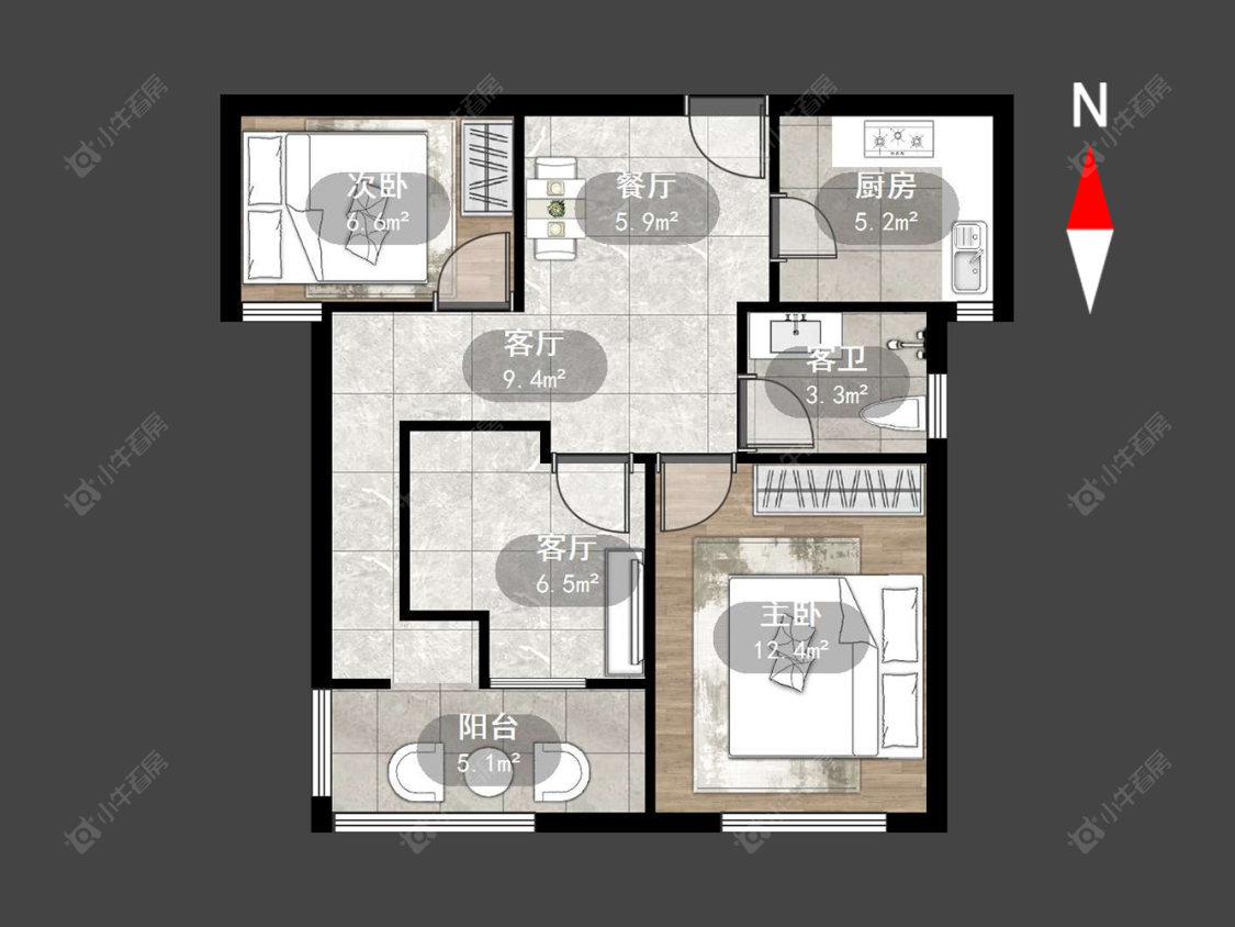 常州翰林雅居花苑在售二手房源户型图_小牛看房